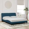 vidaXL Cadre de lit sans matelas bleu 160x200 cm velours