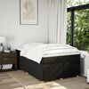 vidaXL Sommier &agrave; lattes de lit avec matelas Noir 120x200 cm Tissu