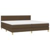 vidaXL Sommier &agrave; lattes de lit avec matelas Marron fonc&eacute; 200x200 cm