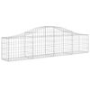 vidaXL Paniers à gabions arqués 14 pcs 200x30x40/60 cm Fer galvanisé