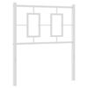 vidaXL T&ecirc;te de lit de remplacement m&eacute;tal blanc 80 cm