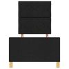 vidaXL Cadre de lit avec t&ecirc;te de lit Noir 80 x 200 cm tissu