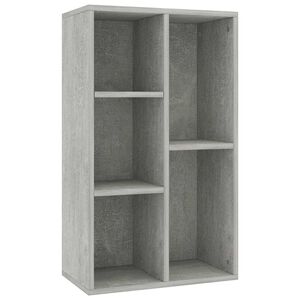 vidaXL Biblioth&egrave;que/Buffet Gris b&eacute;ton 50x25x80 cm Bois d&rsquo;ing&eacute;nierie