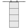 vidaXL Porte coulissante kit de quincaillerie noir 76x205 cm verre ESG