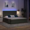 vidaXL Lit avec rangement et LED Gris fonc&eacute; 160 x 200 cm Polyester