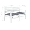 vidaXL Banc de jardin &agrave; 2 places et coussins 133 cm Plastique Blanc