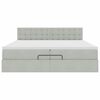 VidaXL Cadre de lit ottoman avec matelas gris clair 200x200 cm velours