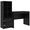 vidaXL Bureau avec tiroir 2 pcs Ch&ecirc;ne noir