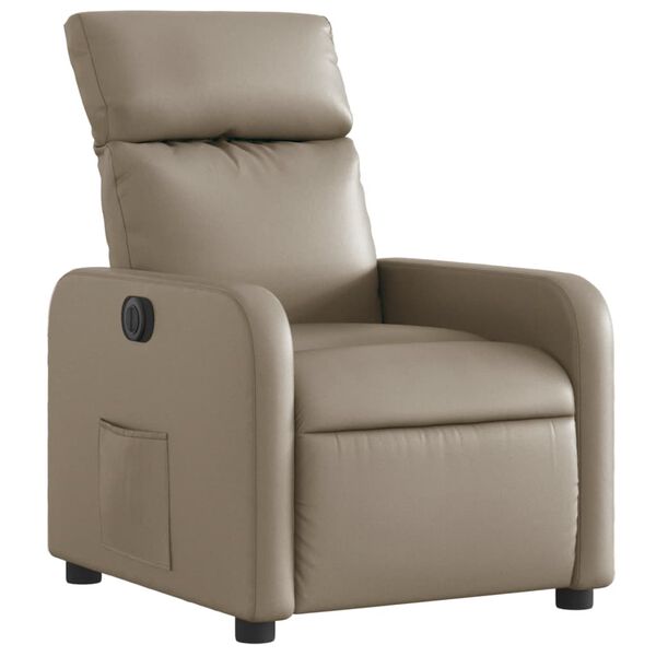 vidaXL Fauteuil inclinable électrique Cappuccino Similicuir