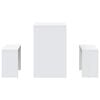 vidaXL Ensemble table &agrave; manger et bancs 3pcs blanc bois d'ing&eacute;nierie