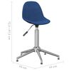 vidaXL Chaises pivotantes &agrave; manger lot de 4 bleu tissu