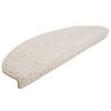 vidaXL Tapis d'escalier 10 pi&egrave;ces 65 x 21 x 4 cm Blanc Demi-rond Grand