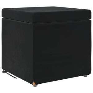vidaXL Tabouret Noir 41 x 41 x 40 cm Velours et Bois Composite