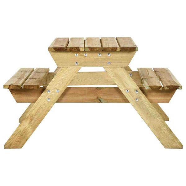 vidaXL Table de pique-nique et bancs 110x123x73cm Bois de pin impr&eacute;gn&eacute;