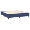 vidaXL Sommier &agrave; lattes de lit avec matelas Bleu 160x200 cm Tissu