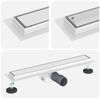 vidaXL 2 en 1 Drain de Douche Argent&eacute; 60 cm Acier Inox 304