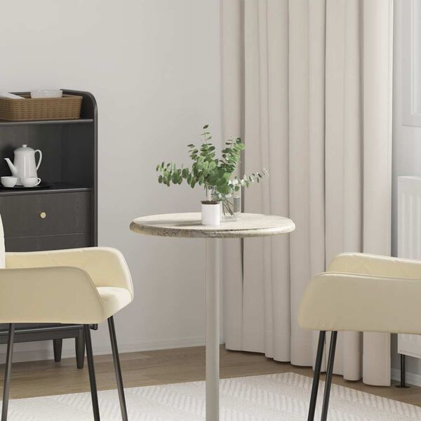 vidaXL Dessus de table Gris &Oslash;50x2,5 cm Marbre