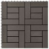 vidaXL Carreau de terrasse 11 pcs Marron fonc&eacute; 30 x 30 cm WPC