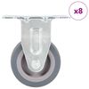 vidaXL 8 pcs Roulettes fixes 50 mm