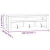vidaXL Meuble TV 110x30x35 cm Bois de teck solide
