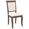 vidaXL Chaises à manger coussins 2 pcs marron bois massif caoutchouc