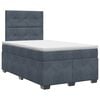 vidaXL Lit boxspring avec matelas Gris fonc&eacute; 120 x 190 cm Velours