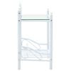 vidaXL Tables de chevet 2 pcs Acier et verre tremp&eacute; 45x30,5x60cm Blanc