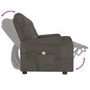 vidaXL Fauteuil de massage inclinable porte-gobelet 4places gris foncé