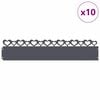 vidaXL Bordures de pelouse 10 pcs Anthracite 103 x 0,05 x 22 cm Acier
