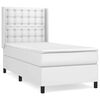 vidaXL Sommier &agrave; lattes de lit avec matelas Blanc 90x190 cm Similicuir