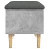 vidaXL Banc de rangement gris b&eacute;ton 62x42x46 cm bois d'ing&eacute;nierie