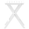 vidaXL Table d&rsquo;appoint pliable blanc bois de peuplier massif