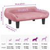 vidaXL Lit pour chien rose 70x40x24 cm velours