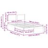 vidaXL Cadre de lit Gris clair 120 x 190 cm Pin massif