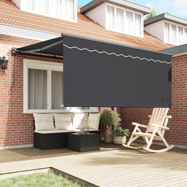 vidaXL Auvent R&eacute;tractable Anthracite 350 x 300 cm