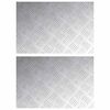 vidaXL Nez de marche Rectangulaire 2 pcs Argent&eacute; 60 x 40 cm Aluminium