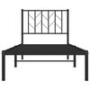 vidaXL Cadre de lit métal sans matelas avec tête de lit noir 80x200 cm