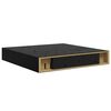vidaXL &Eacute;tag&egrave;re murale flottante 2 pcs Noir brillant 23x23,5x3,8 cm MDF