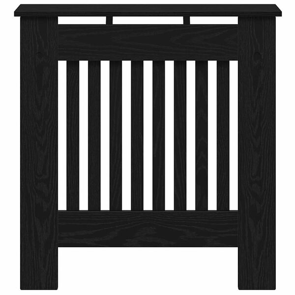 vidaXL Cache-Radiateur Ch&ecirc;ne noir 78 x 19 x 81,5 cm Bois d'ing&eacute;nierie