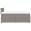 vidaXL Sommier &agrave; lattes de lit avec matelas taupe 120x190 cm tissu