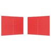 vidaXL Mur de tente de f&ecirc;te 2 pcs Rouge 300 x 195 cm PE et acier