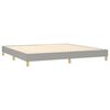 vidaXL Sommier &agrave; lattes de lit matelas LED Gris clair 200x200 cm Tissu