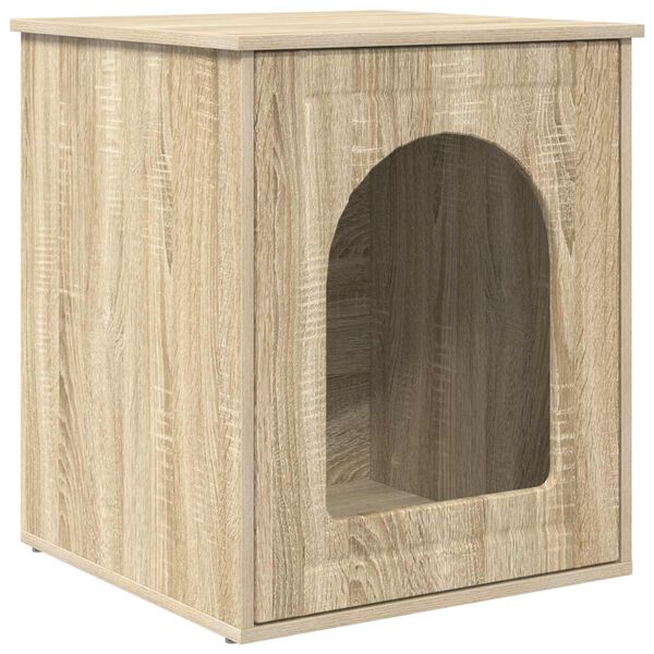 vidaXL Maison pour chat Sonoma 53 x 52 x 62 cm Bois d'ing&eacute;nierie