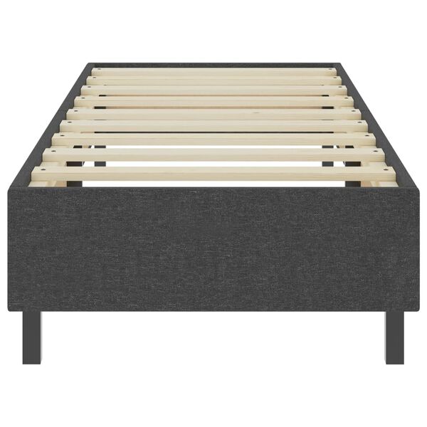 vidaXL Sommier &agrave; lattes de lit sans matelas gris tissu 100x200 cm