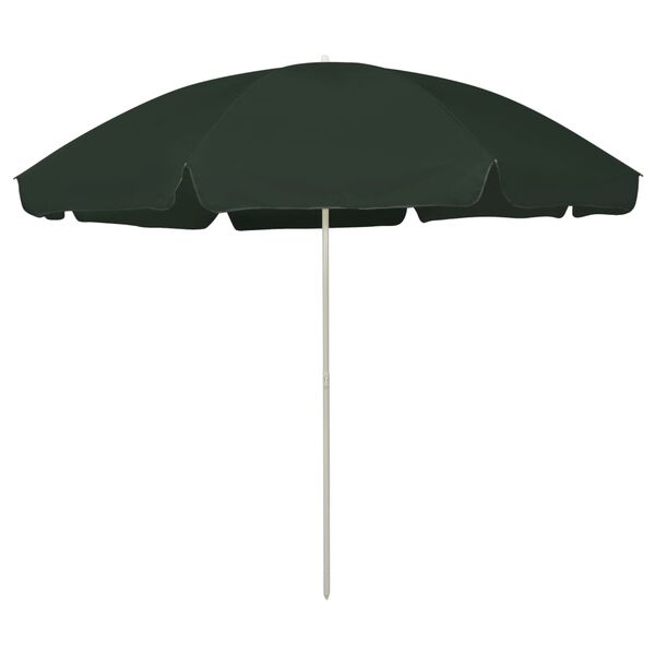 vidaXL Parasol de plage vert 300 cm