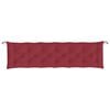 vidaXL Coussin de banc de jardin rouge bordeaux 200x50x7 cm