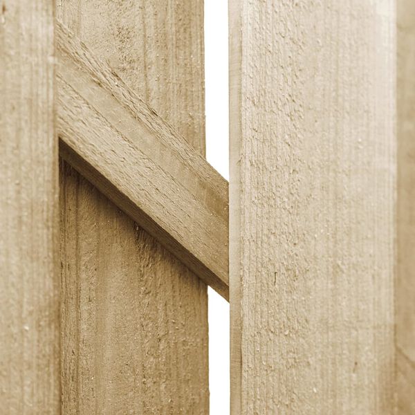 vidaXL Portail de jardin Bois de pin impr&eacute;gn&eacute; 100x100 cm