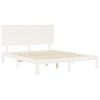 vidaXL Cadre de lit sans matelas blanc bois de pin massif