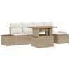 vidaXL Ensemble de canap&eacute; de jardin 6 pc Beige et cr&egrave;me