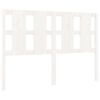 vidaXL T&ecirc;te de lit blanc 140,5x4x100 cm bois massif de pin